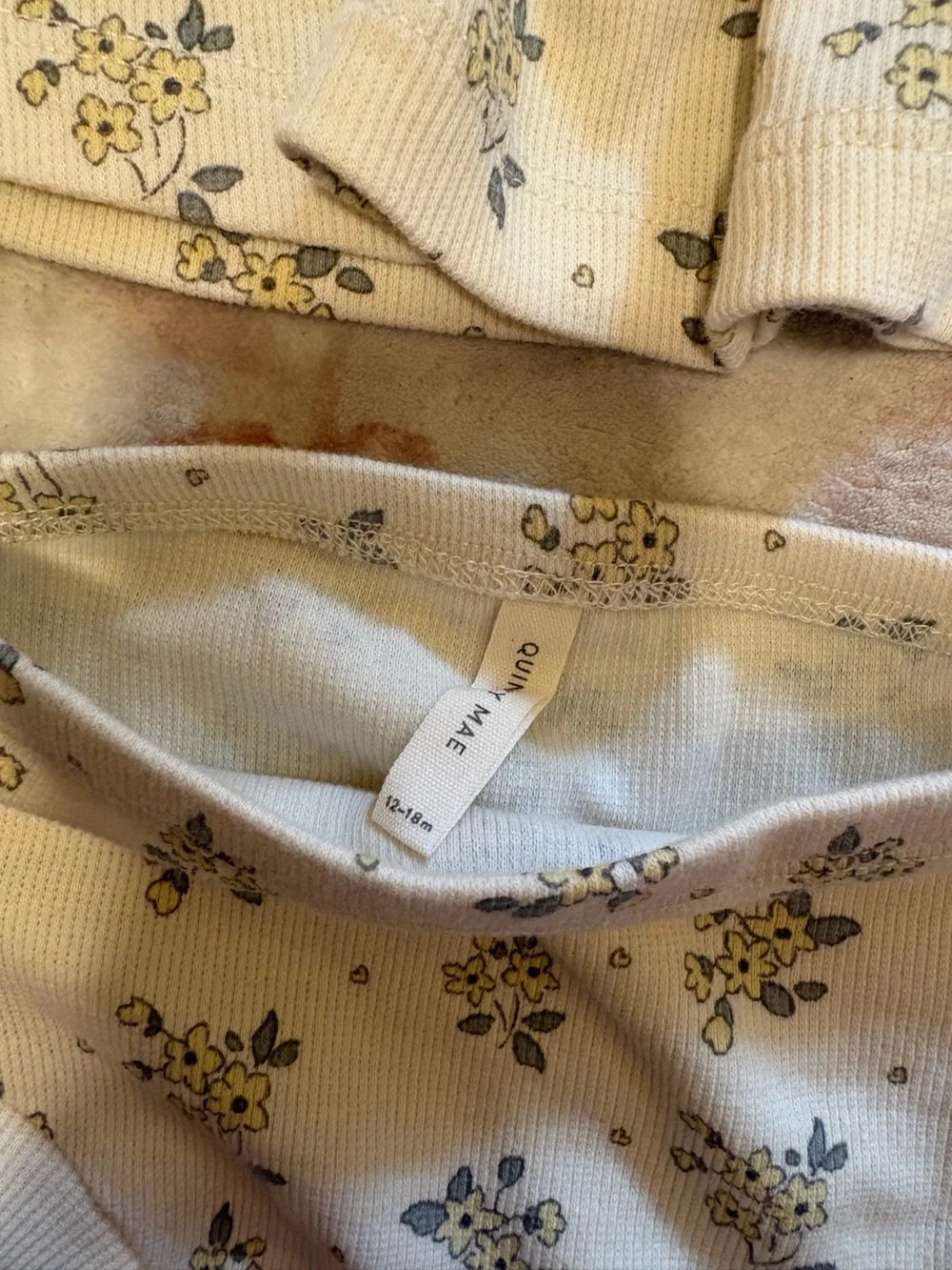 NWOT Quincy Mae Cream & Yellow Floral Print Dress and Bloomer